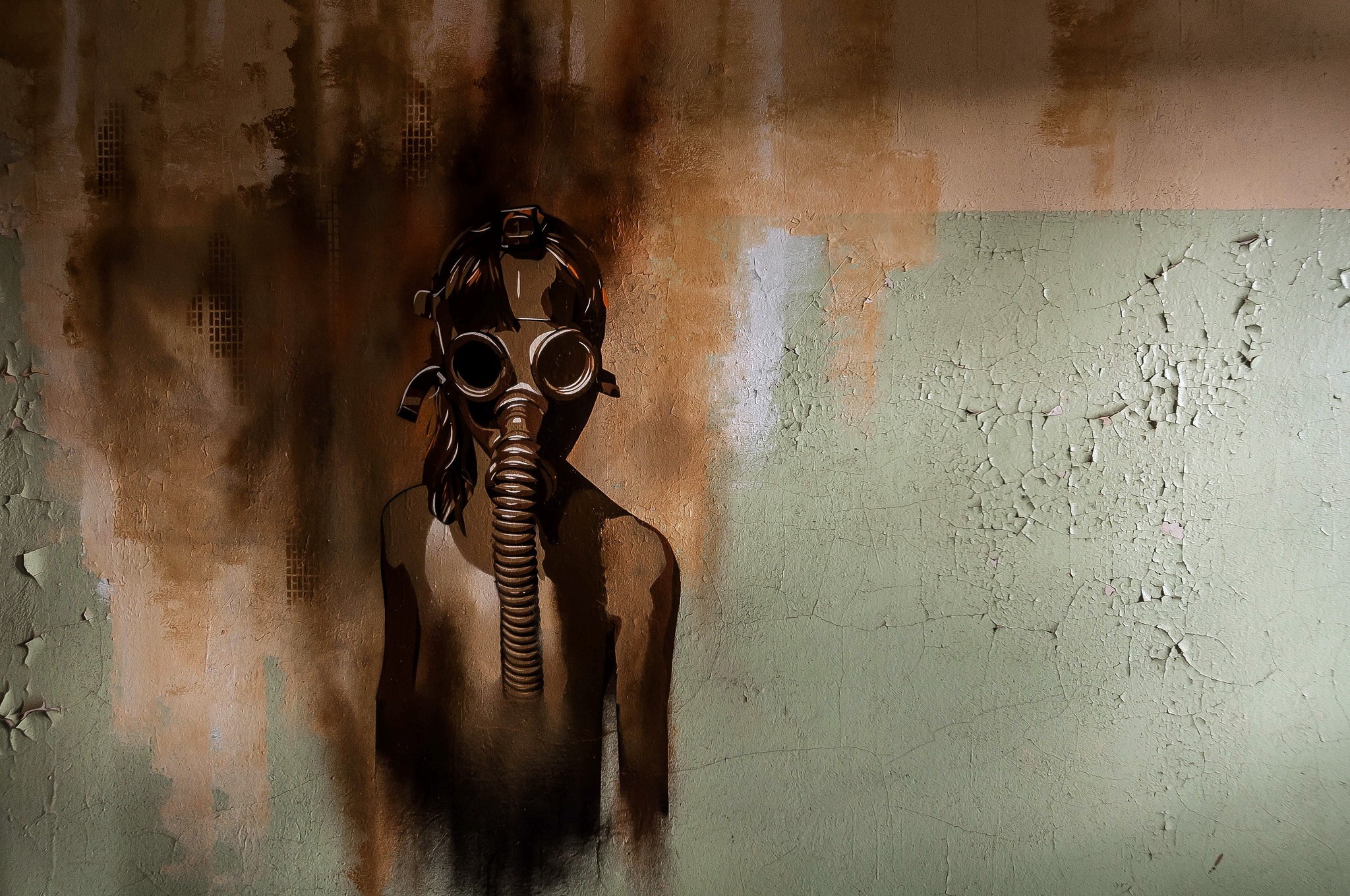 artwork, Gas masks Wallpaper