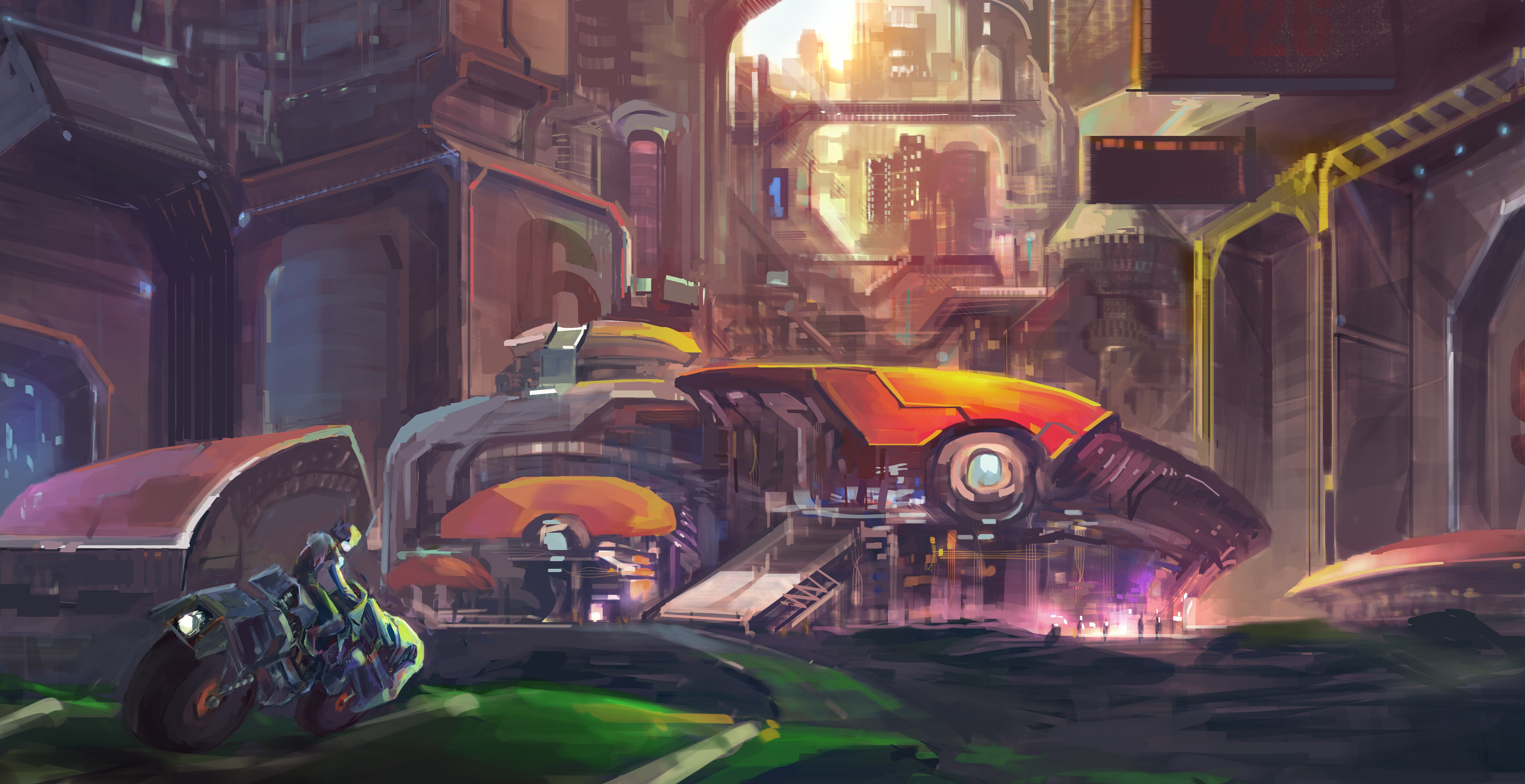 futuristic, City, Artwork Wallpaper