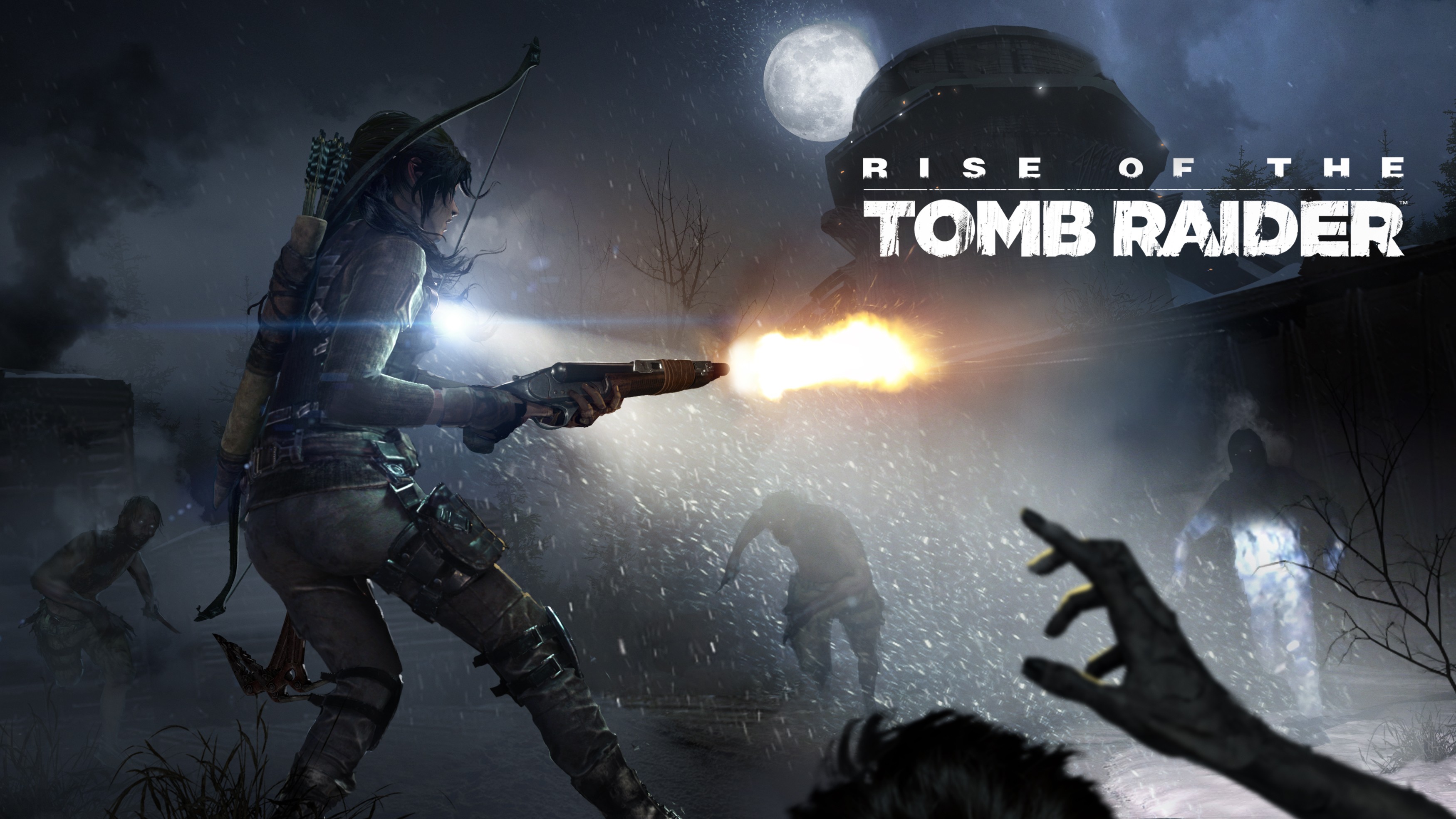 Rise of the Tomb Raider, DLC, Zombies, PC gaming Wallpaper