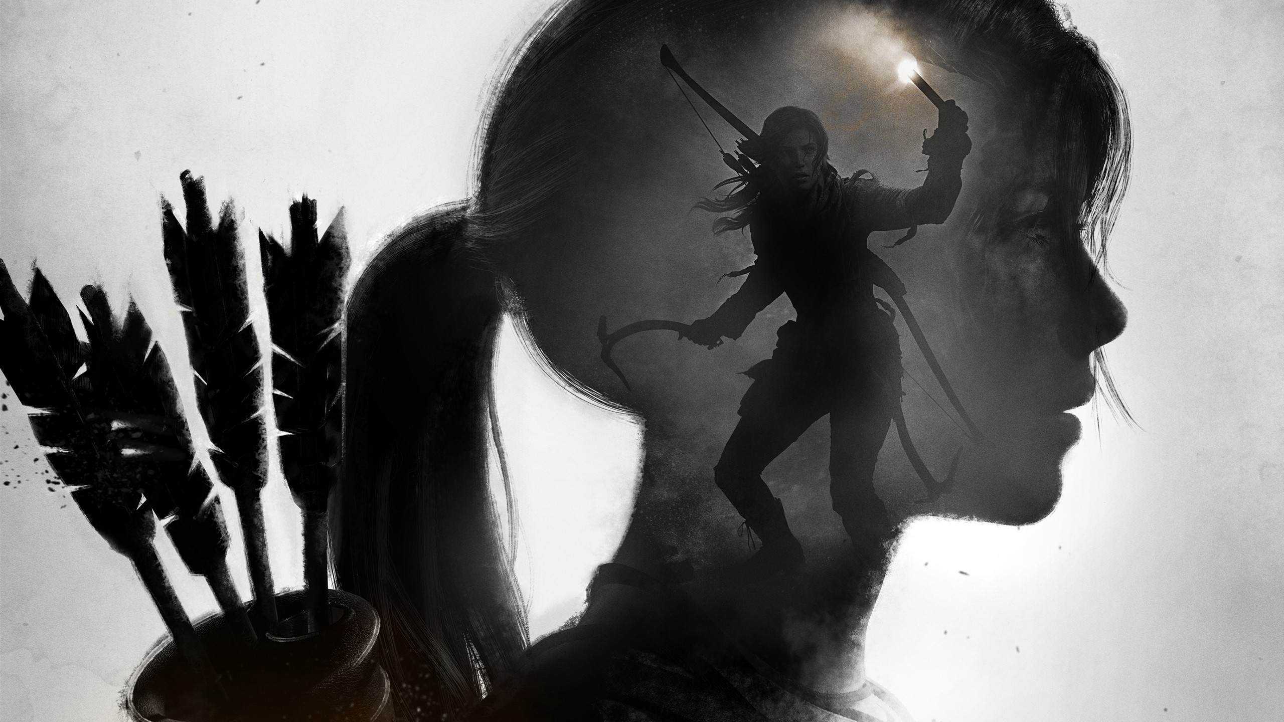 Rise of the Tomb Raider, PC gaming, DLC, Monochrome Wallpaper