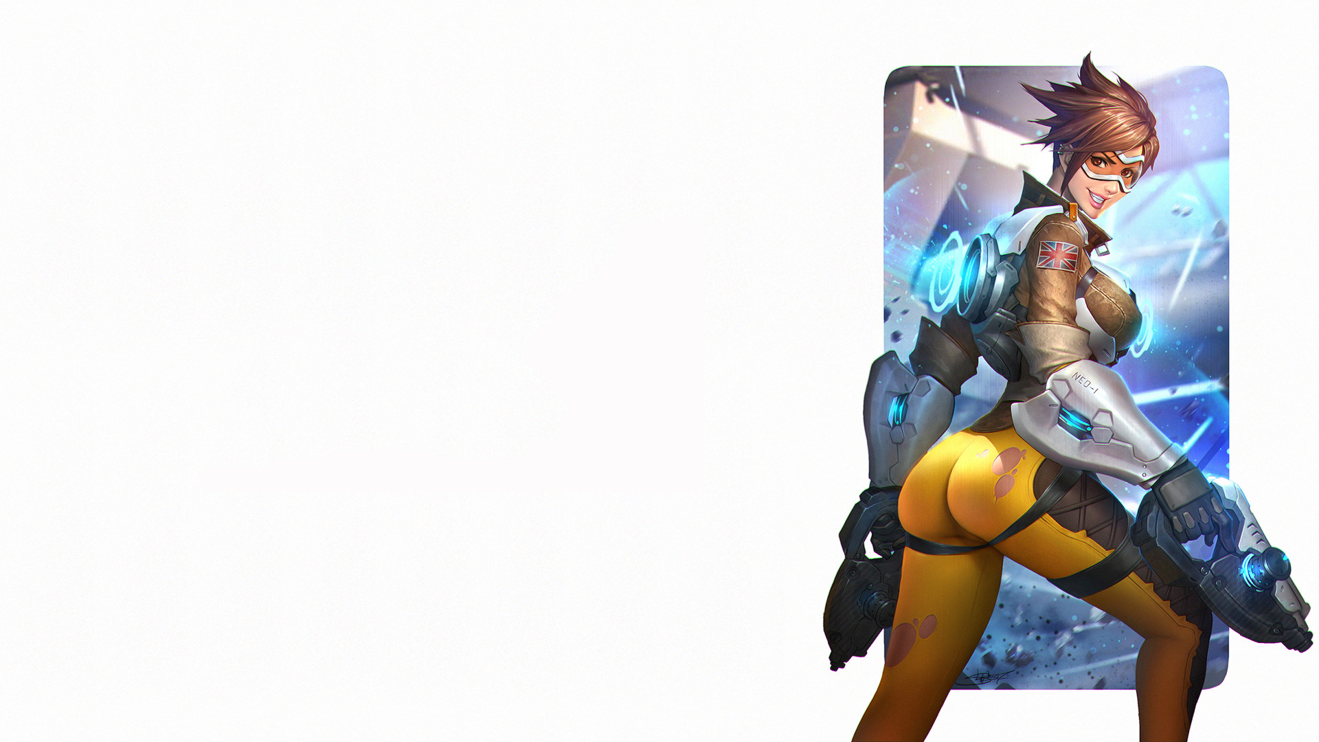 artwork, Overwatch, Blizzard Entertainment, Tracer Wallpaper