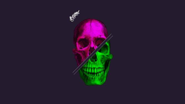 skull, Beyond, Digital art, RGB, Minimalism HD Wallpaper Desktop Background