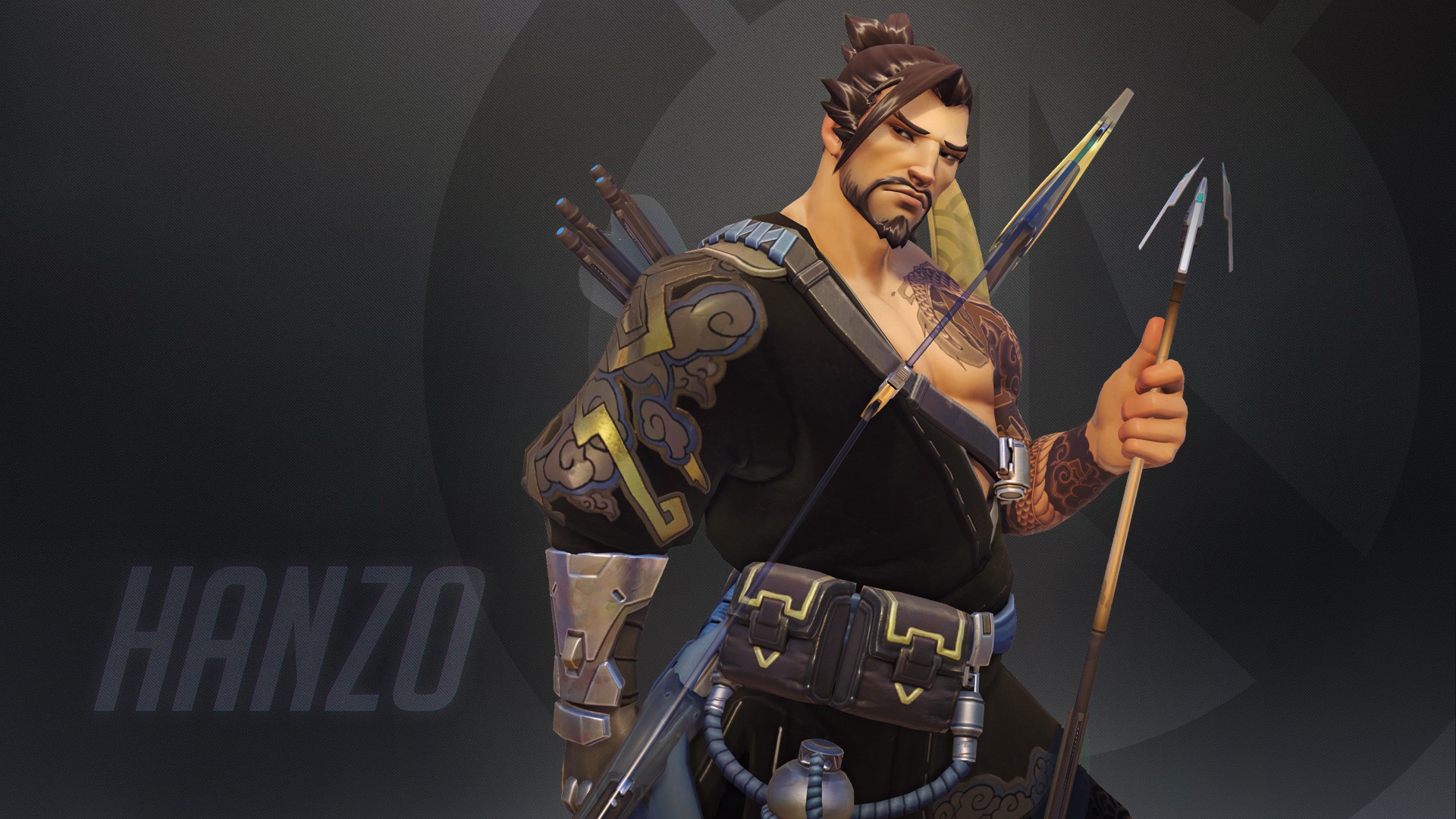 Hanzo, Hanzo (Overwatch), Overwatch, Tattoo, Bow Wallpaper