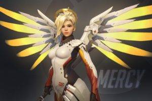blonde, Overwatch, Mercy, Mercy (Overwatch)