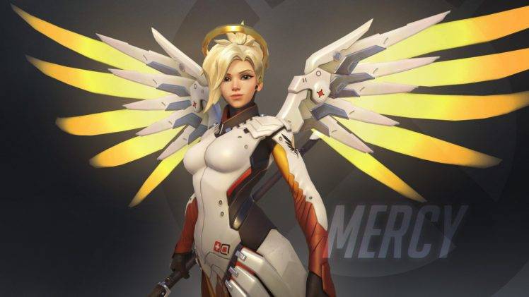 blonde, Overwatch, Mercy, Mercy (Overwatch) HD Wallpaper Desktop Background