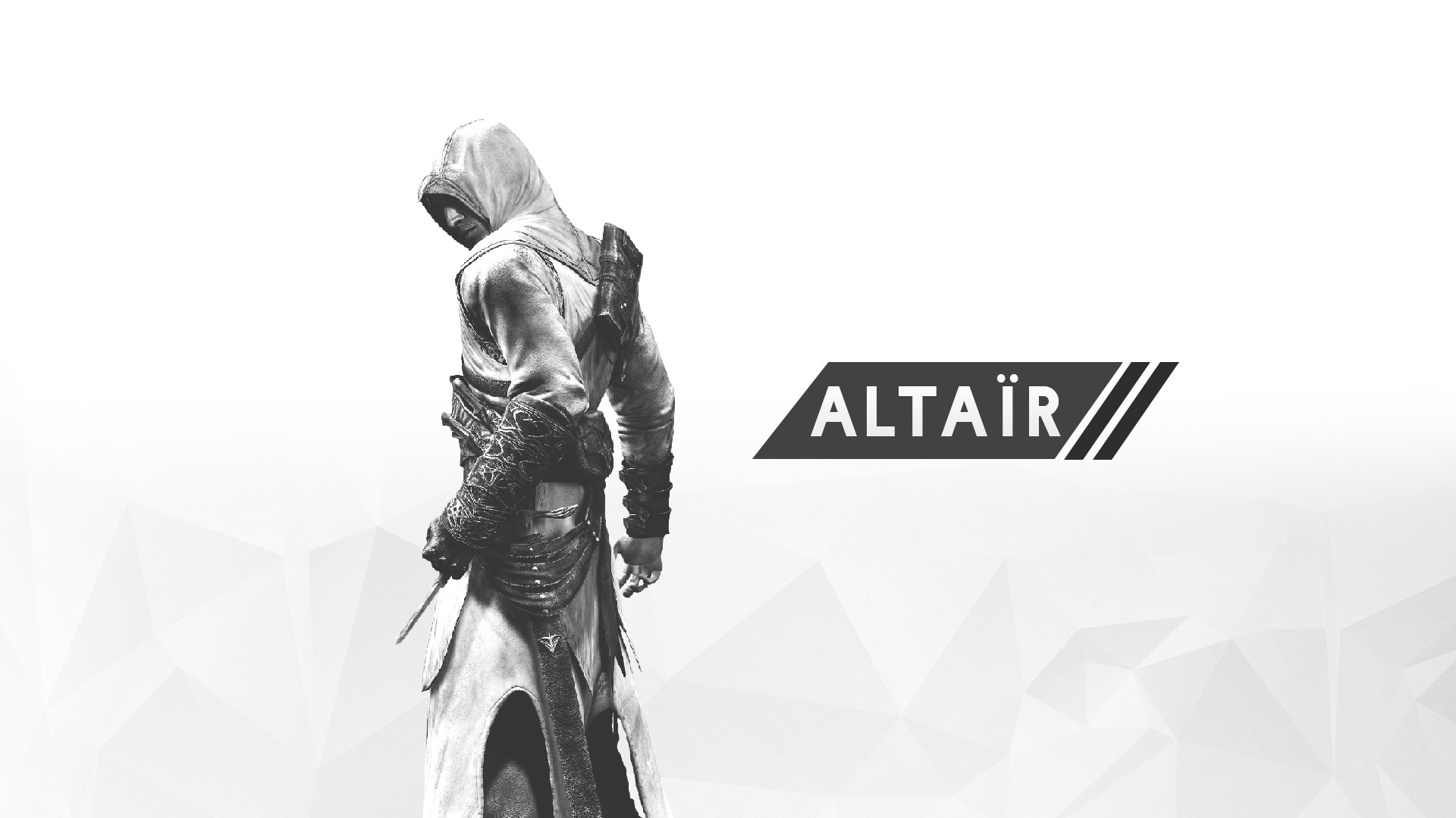 Assassins Creed, Digital art, Minimalism, 2D, White, White background, Video games Wallpaper
