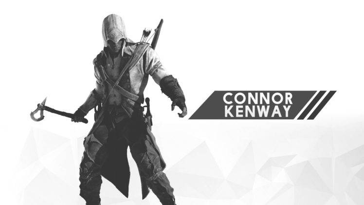 Assassins Creed, Digital art, Minimalism, 2D, White, White background, Video games HD Wallpaper Desktop Background