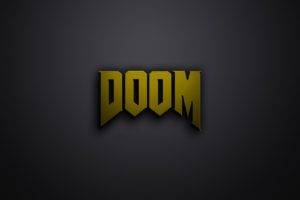 Doom (game), Video games, Digital art, Typography, Minimalism