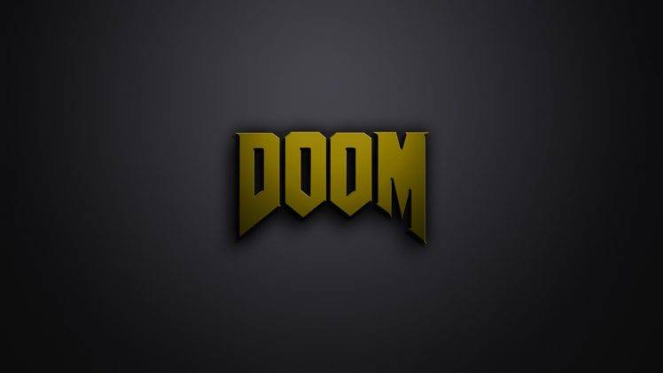 Doom (game), Video games, Digital art, Typography, Minimalism HD Wallpaper Desktop Background