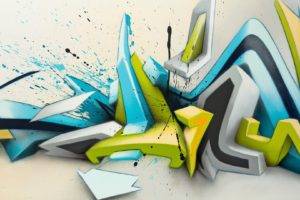Daim, Graffiti, 3D, Abstract