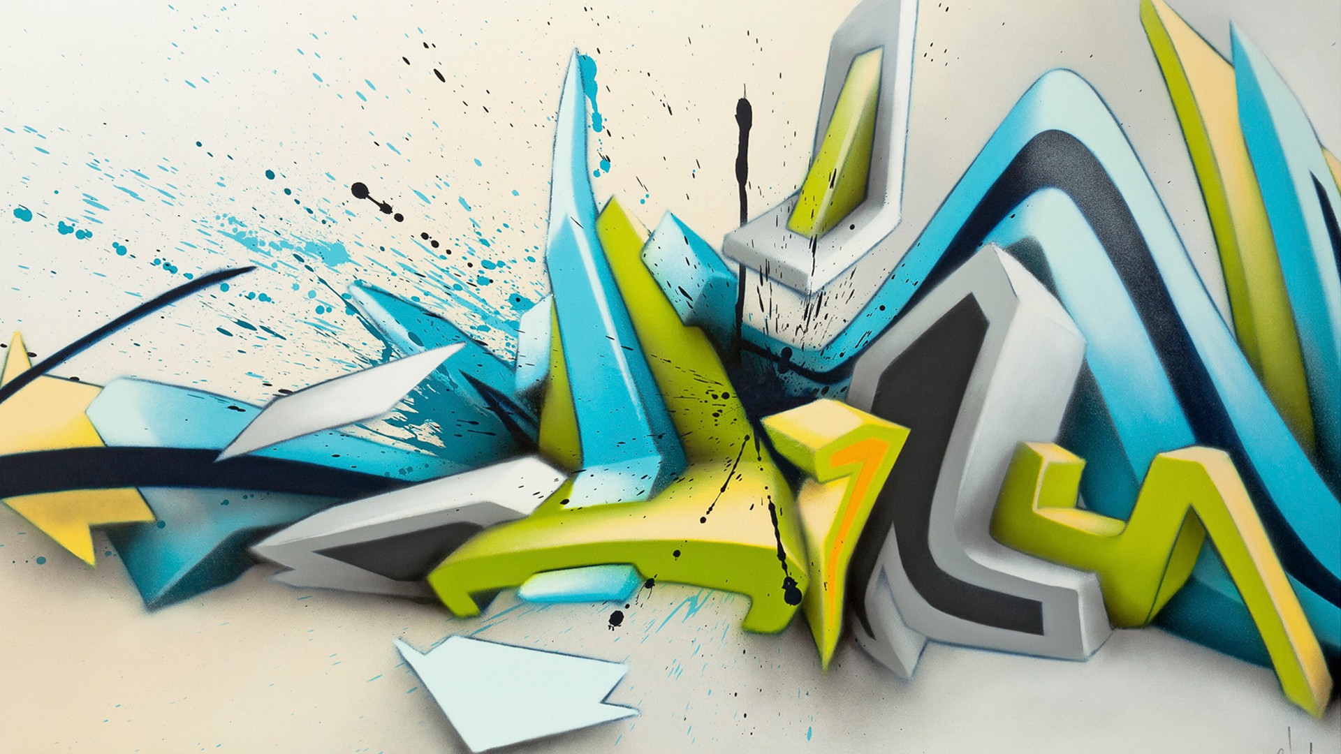 Daim, Graffiti, 3D, Abstract Wallpaper