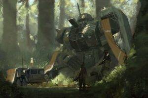 artwork, Science fiction, Gundam, Zaku II
