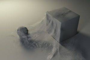cube, Spiderwebs, Photography, White, Abstract, Effects, Dirt, Shadow, Digital art