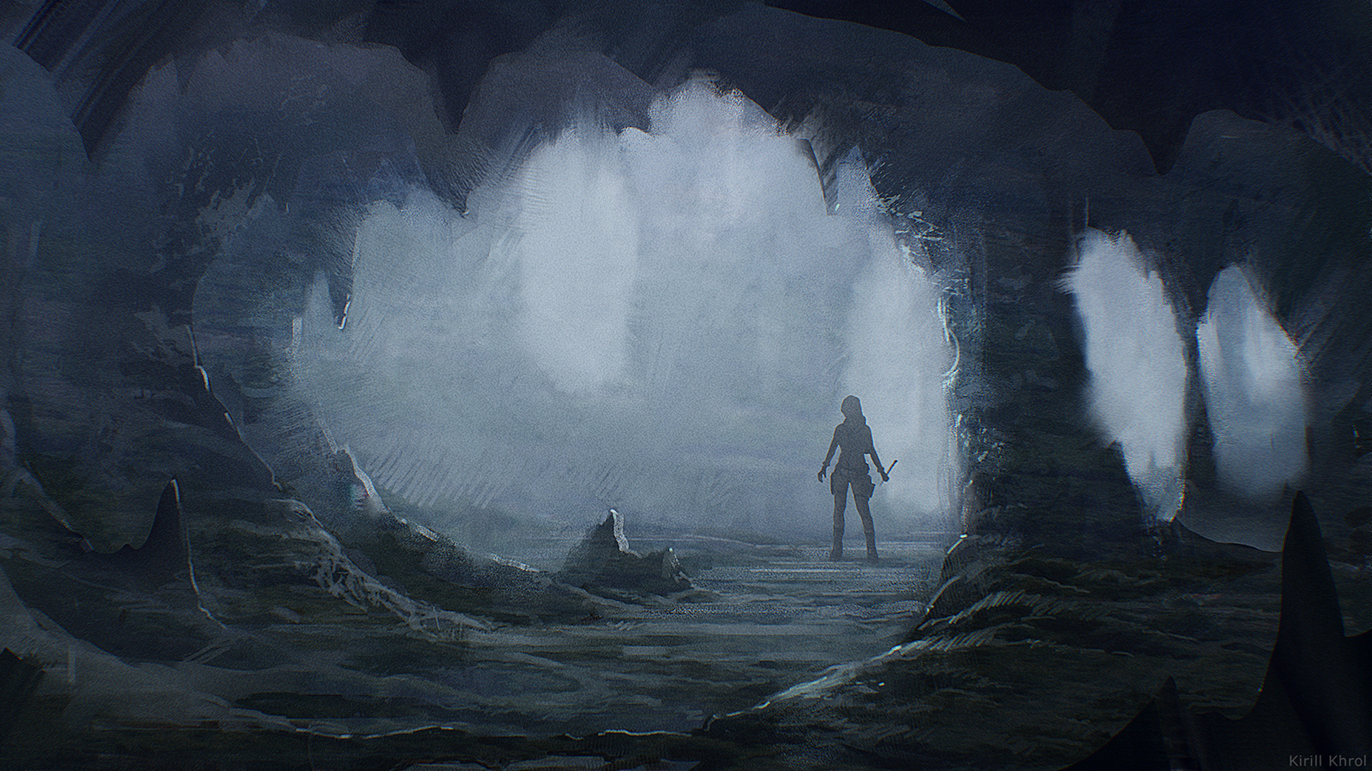 cave, Rocks, Tomb Raider, Fan art, Artwork, Digital art, Video games Wallpaper