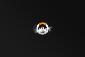 Overwatch, Logo, Gray background
