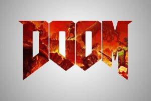 Doom (game), Simple background, Digital art, Video games