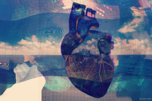 heart, Glitch art, Abstract