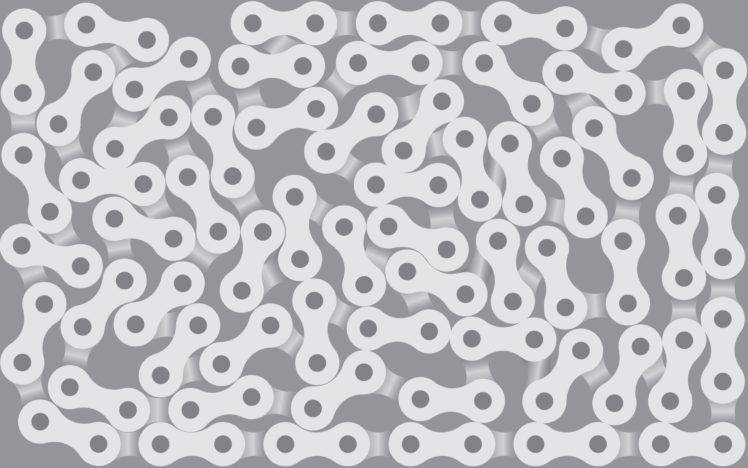 digital art, Gray background, Minimalism, Bicycle chain HD Wallpaper Desktop Background