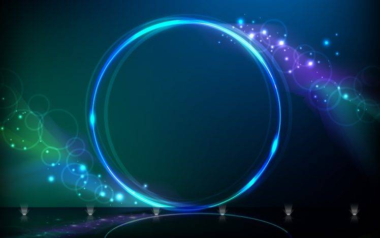 circle, Glowing, Abstract, Blue HD Wallpaper Desktop Background
