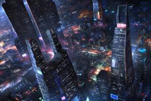 science fiction, Futuristic city, Artwork