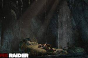 Lara Croft, Tomb Raider, Cave, Waterfall, PC gaming