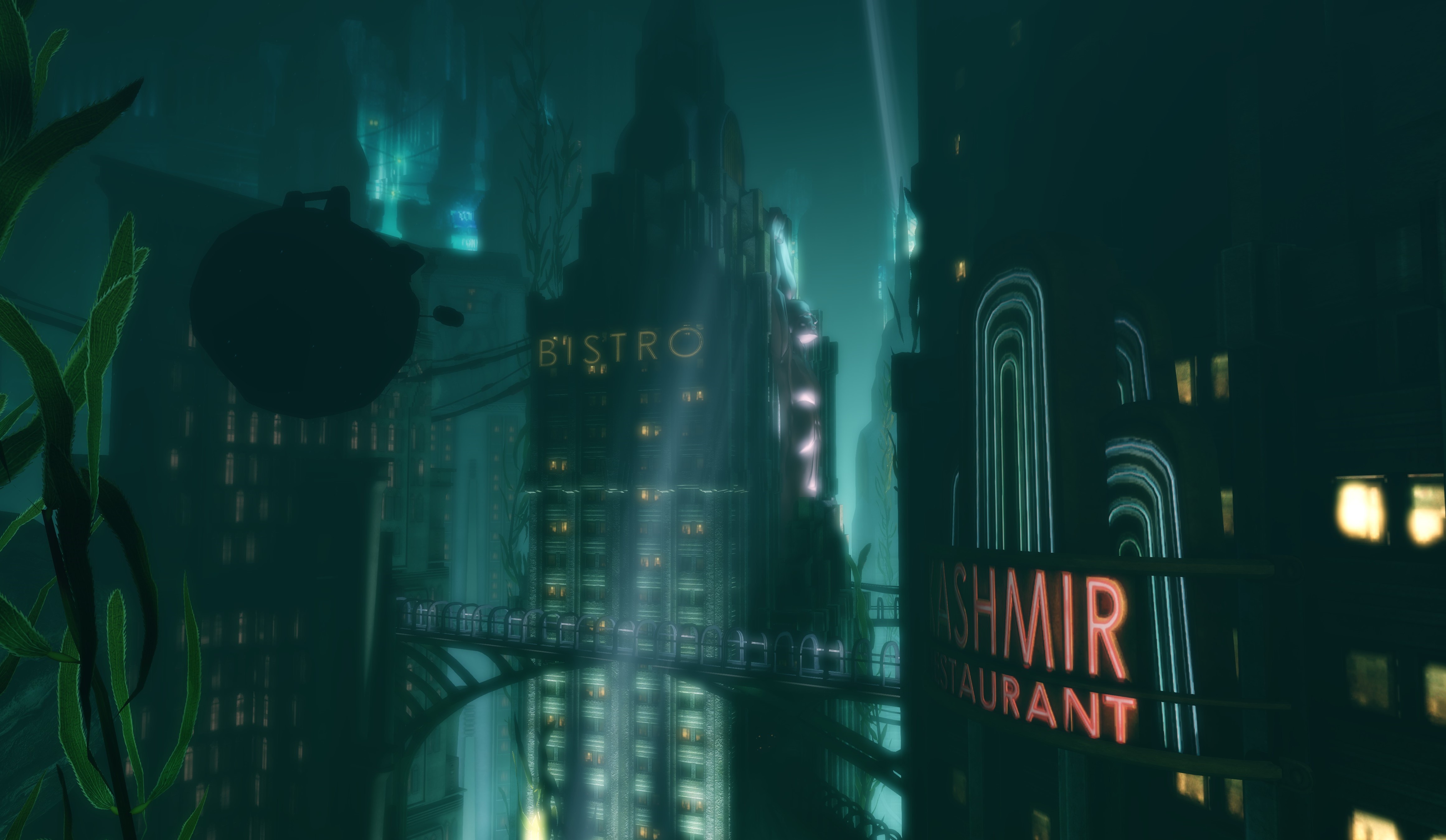 BioShock, Rapture, Screen shot, Video games, Underwater, Submarine Wallpaper