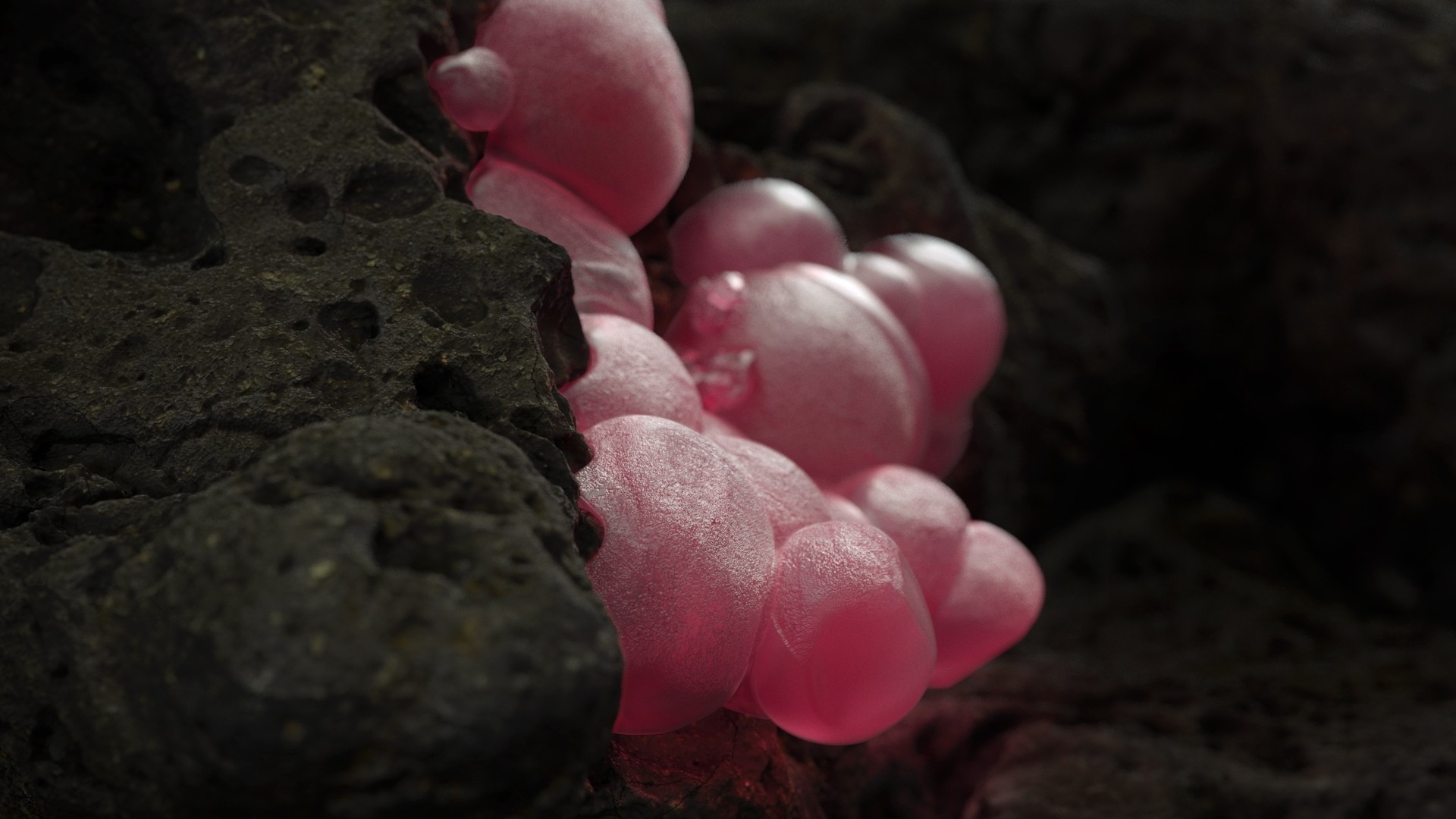 abstract, Pixelated, Digital art, Artwork, Minimalism, Rocks, Pink Wallpaper