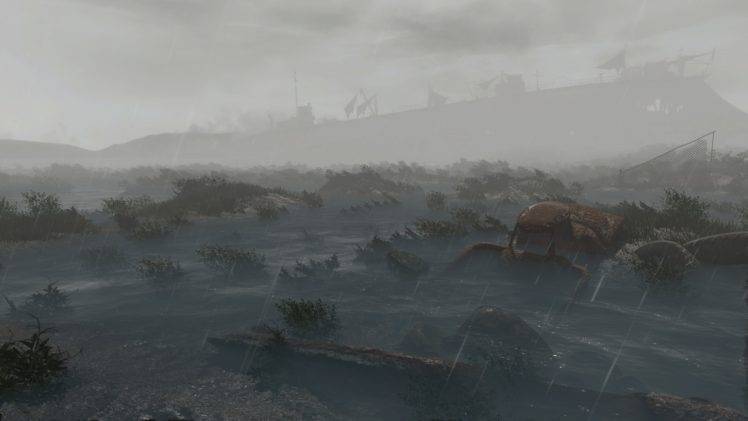 Fallout 4, Bethesda Softworks, Game Mod, Mist, Water, Rain HD Wallpaper Desktop Background