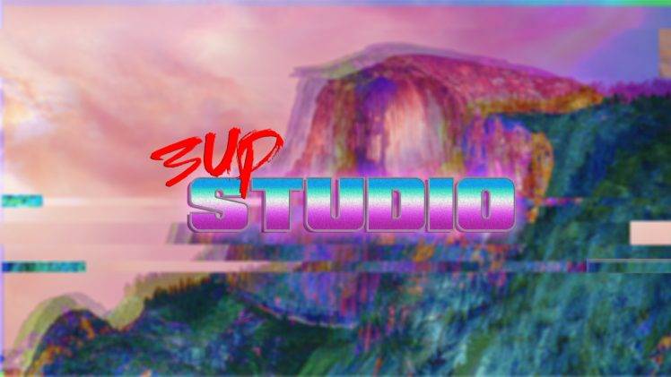 3up studio, 1980s, New Retro Wave, Vaporwave, Artwork, Glitch art HD Wallpaper Desktop Background