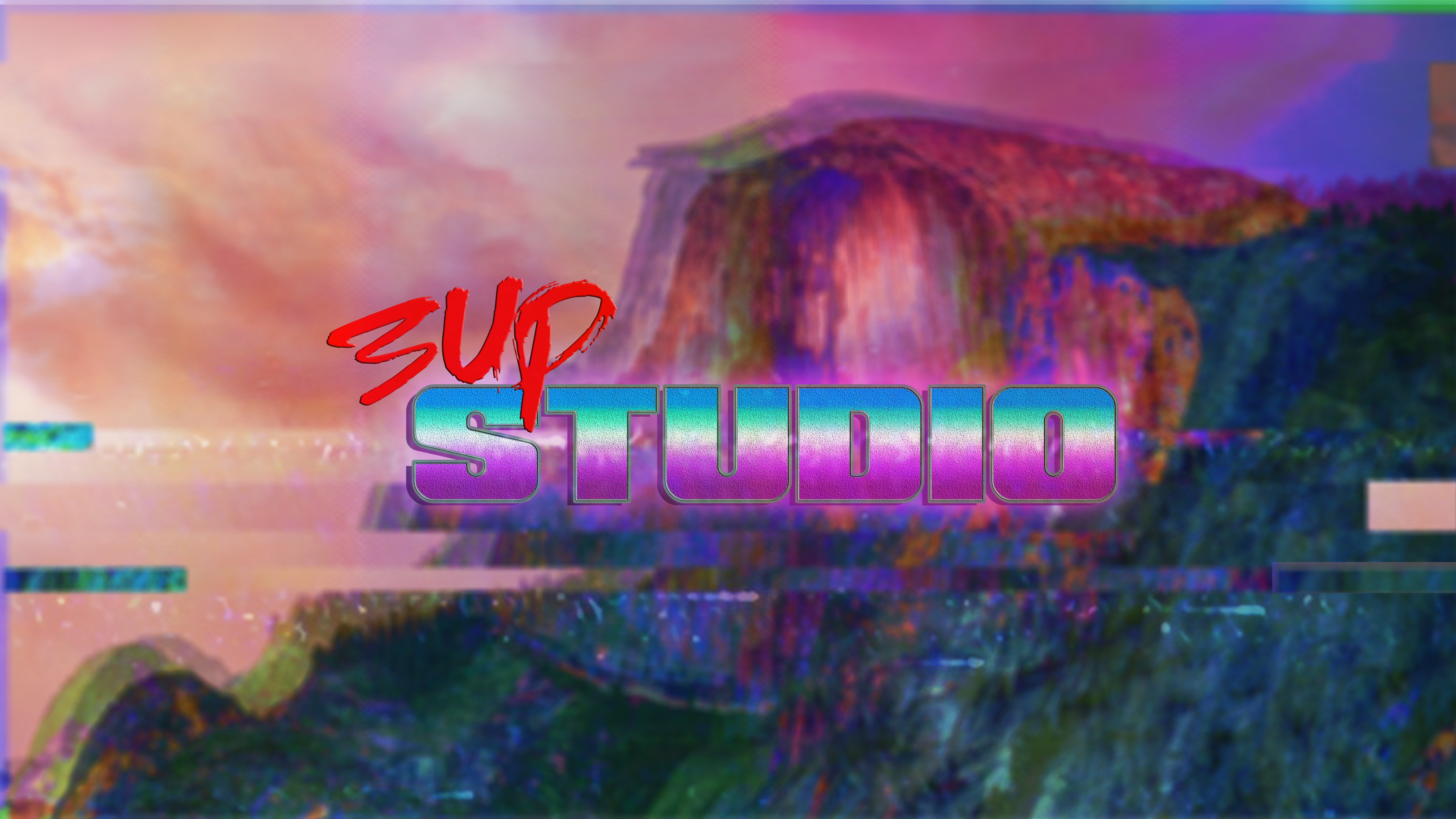 3up studio, 1980s, New Retro Wave, Vaporwave, Artwork, Glitch art Wallpaper