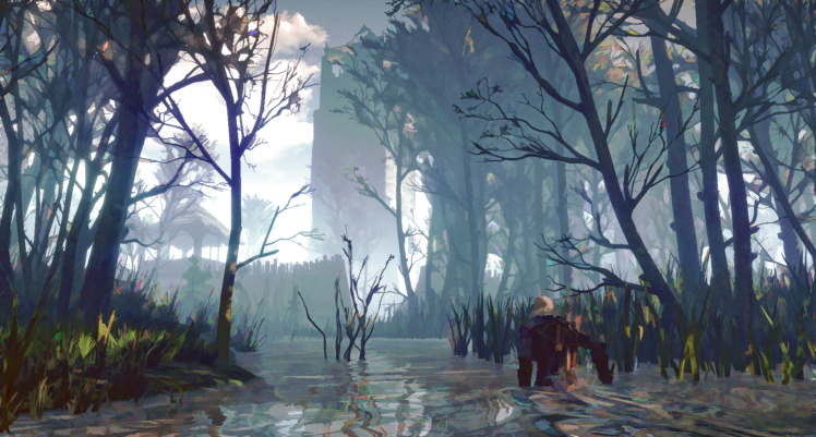 The Witcher 3: Wild Hunt, Video games, Screen shot, Painting, Digital art HD Wallpaper Desktop Background