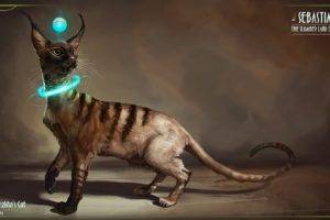 artwork, Science fiction, Cat