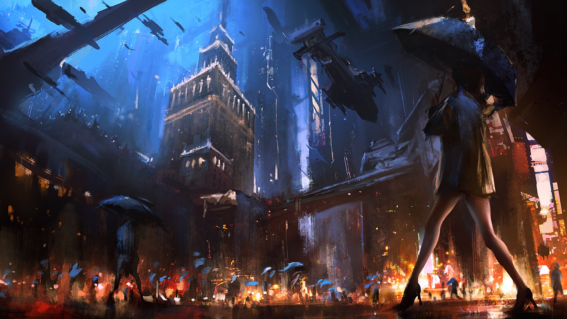 city, Futuristic, Artwork Wallpaper