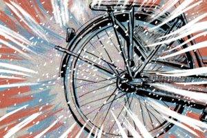digital art, Bicycle, Wheels, Abstract, Painting, Lines