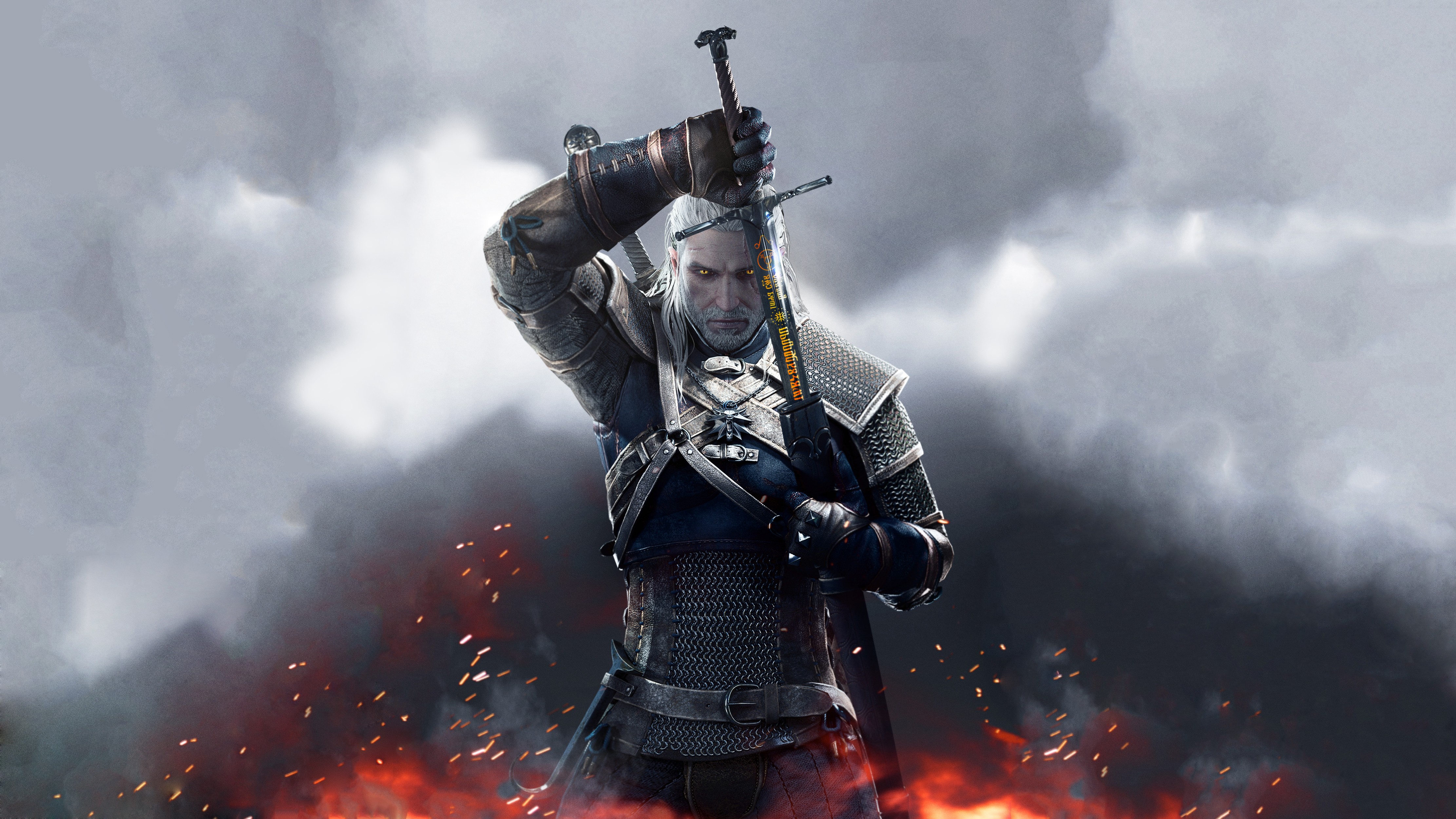 Geralt of Rivia, Video games, The Witcher 3: Wild Hunt, Runes Wallpaper