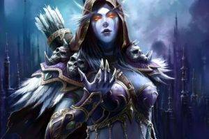 Sylvanas Windrunner,  World of Warcraft, Video games, Fantasy girl, Arrows