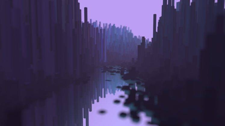 digital art, Water, River, Valley HD Wallpaper Desktop Background