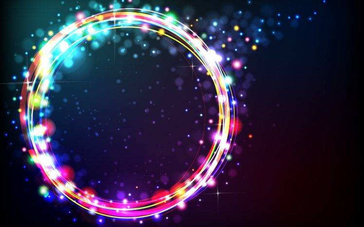 abstract, Colorful, Circle, Glowing HD Wallpaper Desktop Background