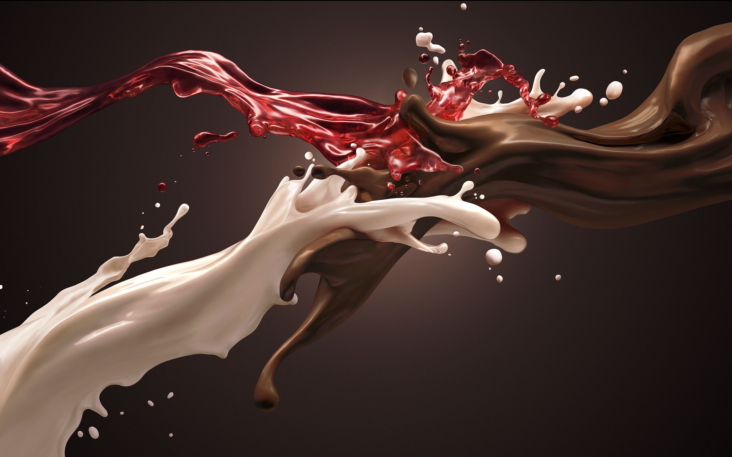 splashes, Abstract, 3D Wallpaper