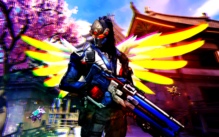 Soldier: 76, Overwatch, Widowmaker, Mercy (Overwatch), Blizzard Entertainment HD Wallpaper Desktop Background