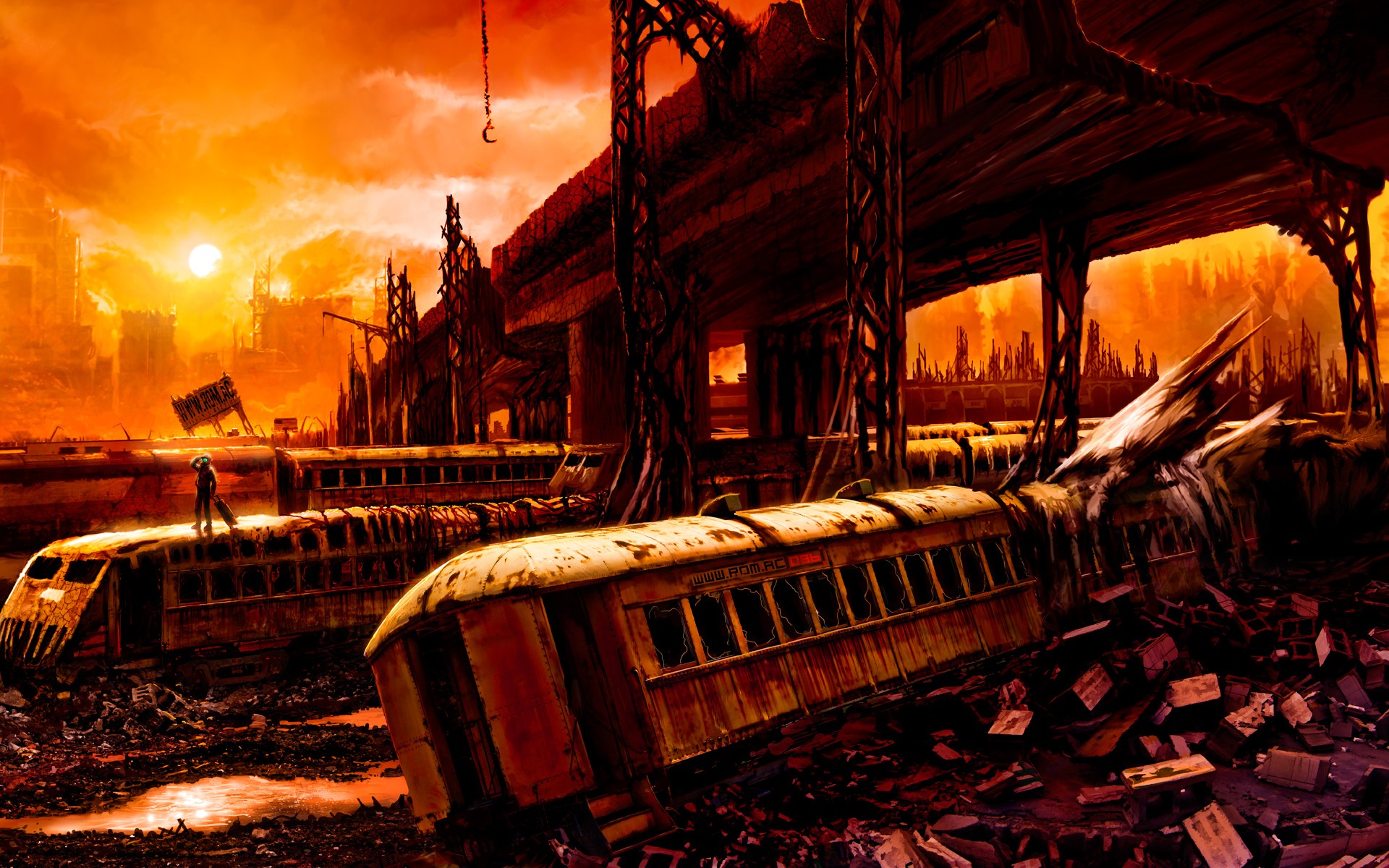 artwork, Apocalyptic, Destruction, Ruins, Metro Wallpaper