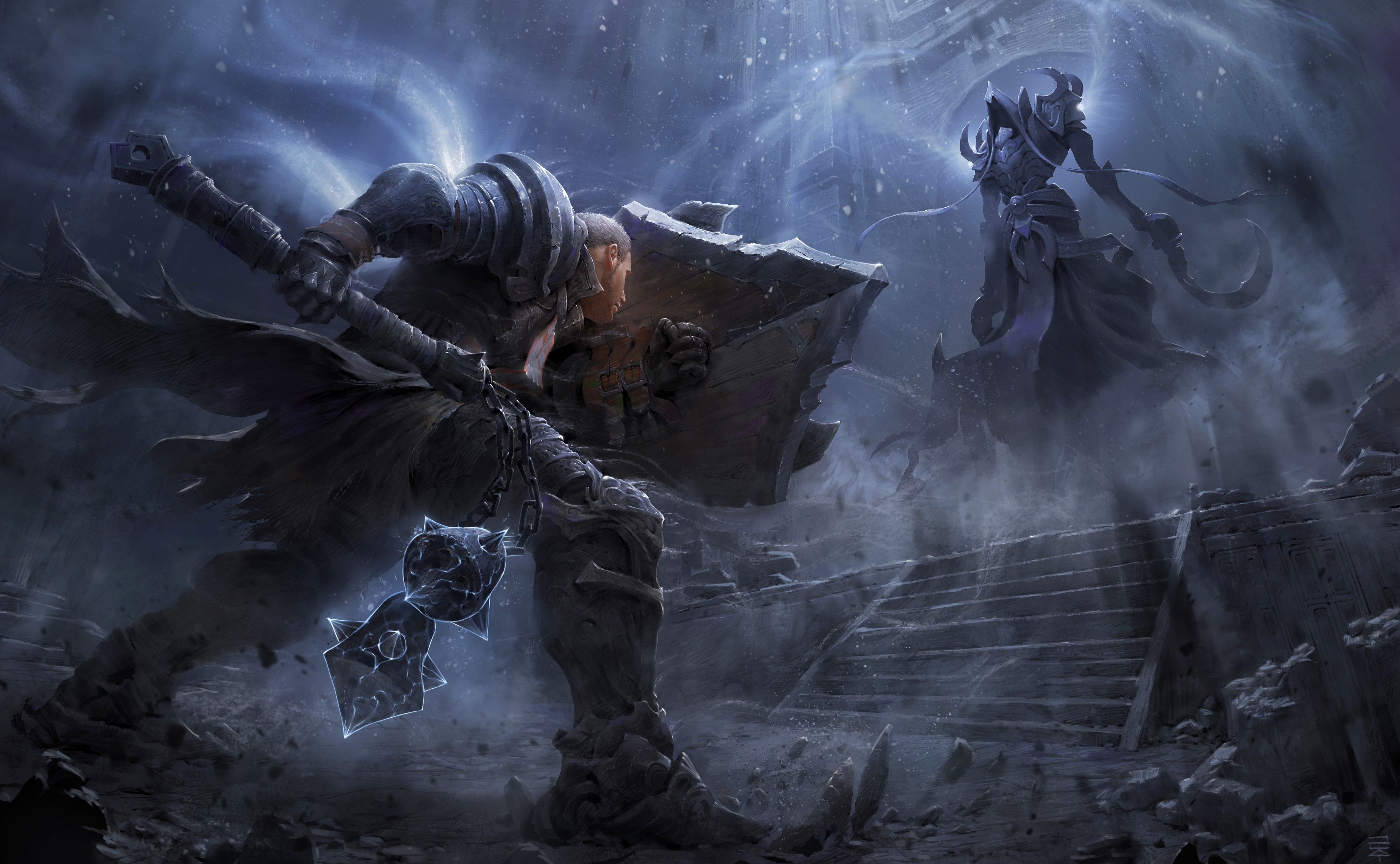 warrior, Artwork, Video games, Diablo III, Diablo 3: Reaper of Souls Wallpaper