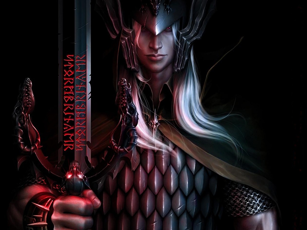warrior, Digital art, Sword, Armor Wallpaper