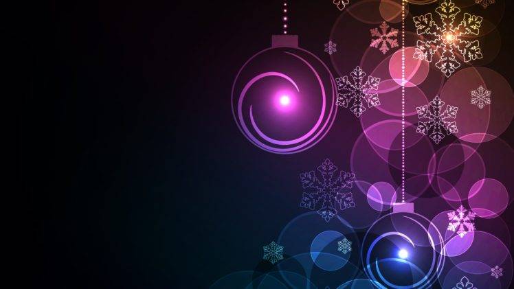 abstract, Vector, Colorful, Christmas ornaments HD Wallpaper Desktop Background