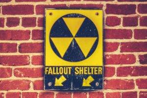 sign, Fallout shelter