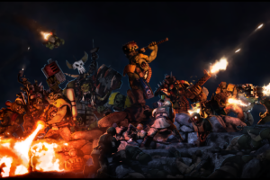 orcs, Warhammer 40, 000, Imperial guard, Battle