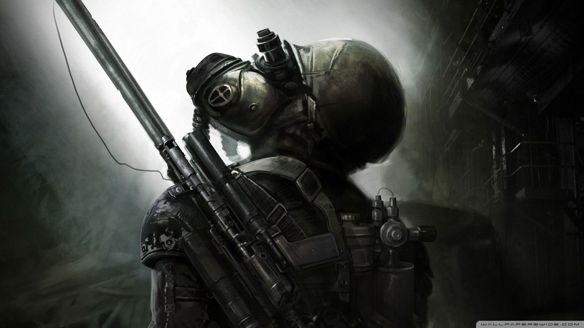 soldier, Apocalyptic, Fallout, Rifles Wallpaper