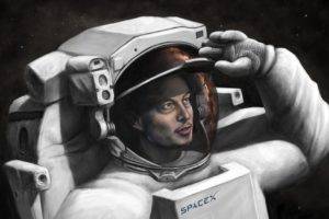 astronaut, Elon Musk, Artwork, SpaceX