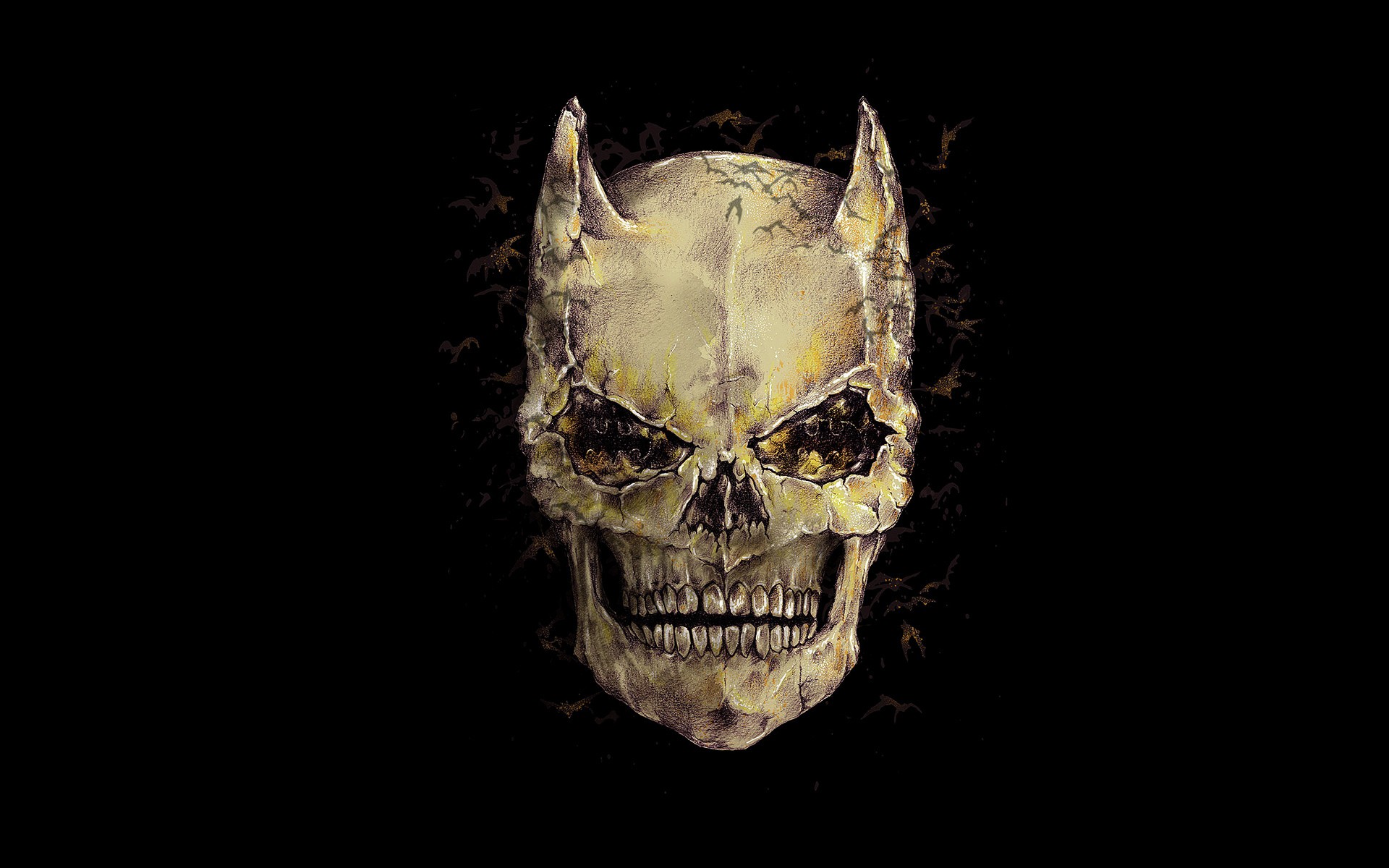 skull, Batman, Artwork Wallpaper