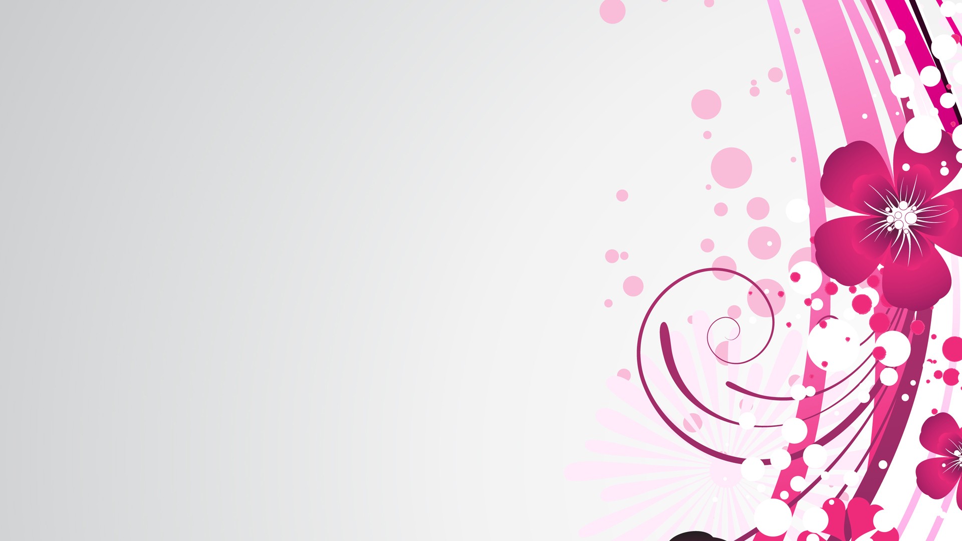 abstract, Vector, Floral, Pink Wallpaper